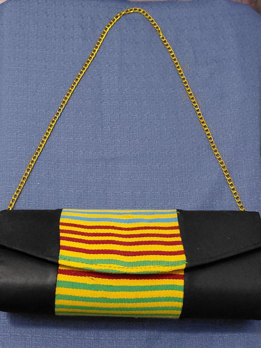 Kente Print Clutch Purse